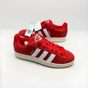 Adidas Campus Men's Athletic Shoes Red White Casual Sneakers | Size 10.5 US